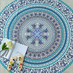 Blue beach blanket or tapestry